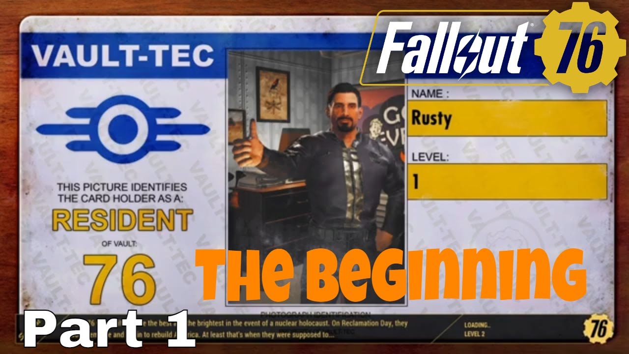Fallout 76 (2021) - Lets Play Part 1 - The Beginning (PS4)