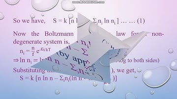 Statistical Thermodynamics: Lecture 10: Entropy and Partition Function