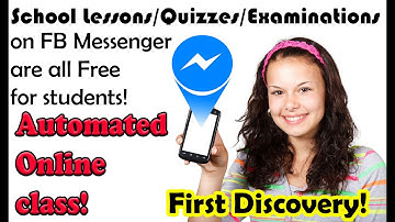 School Lesson, Quiz, Exam Accessible Thru FB Messenger on Cellphone Free data Internet  Manychat.com