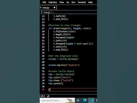 Python Turtle Tree Art, Create Tree using Python Code #pythongui # ...