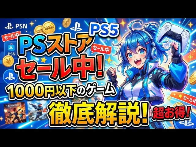 PS5 セールで1000円以下の安いゲームを紹介します！