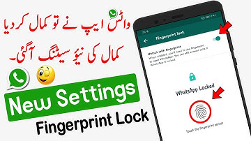 WhatsApp Fingerprint Lock on Official WhatsApp | WhatsApp Latest Update 2019