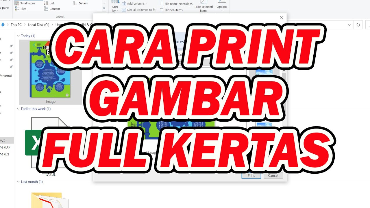 Cara Print Gambar Full Kertas - YouTube