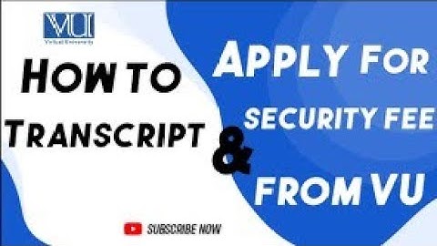 How To apply for VU security refund