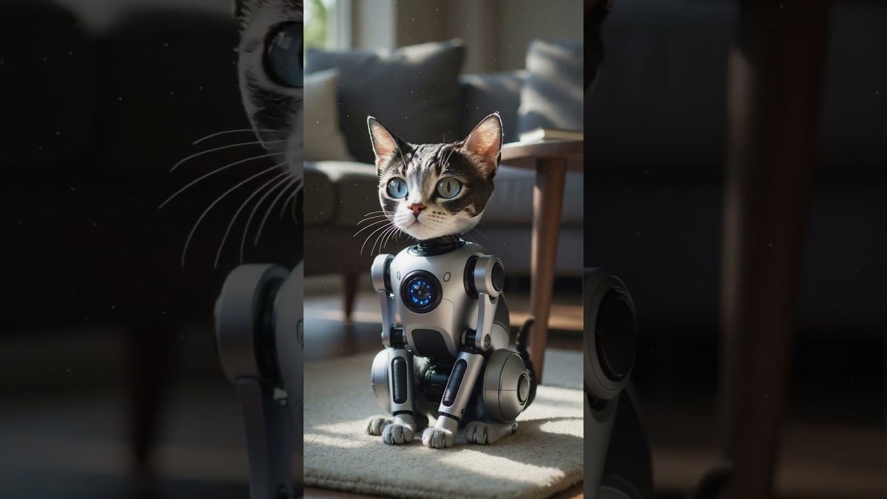 Mechanical Cat – Structured Design in a Calm Interior 