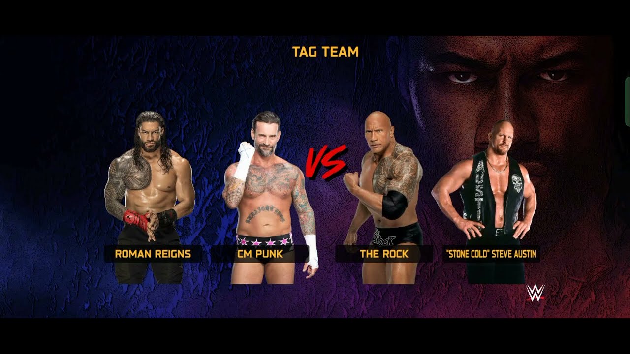 WWE 2K25 Mobile: Roman Reigns & CM Punk DESTROY The Rock & Stone Cold Austin! 