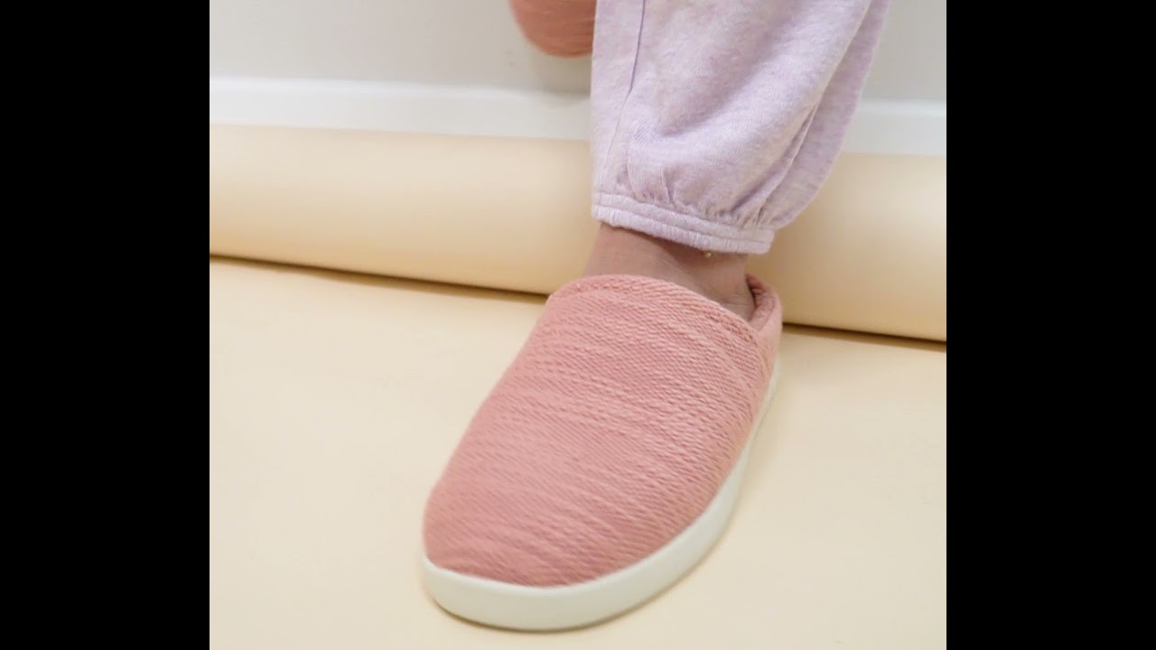 TOMS SAGE Ladies Cotton Boucle Mule Slippers Pink | House Of Slippers