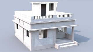 simple house plan with Aac block | low budget 2 bedroom village home plan with full details