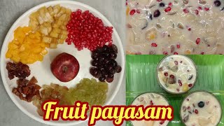 Fruit payasam| செட்டிநாடு ஸ்பெஷல் பழ பாயாசம்|பழ கூழ்| Fruit custard kheer