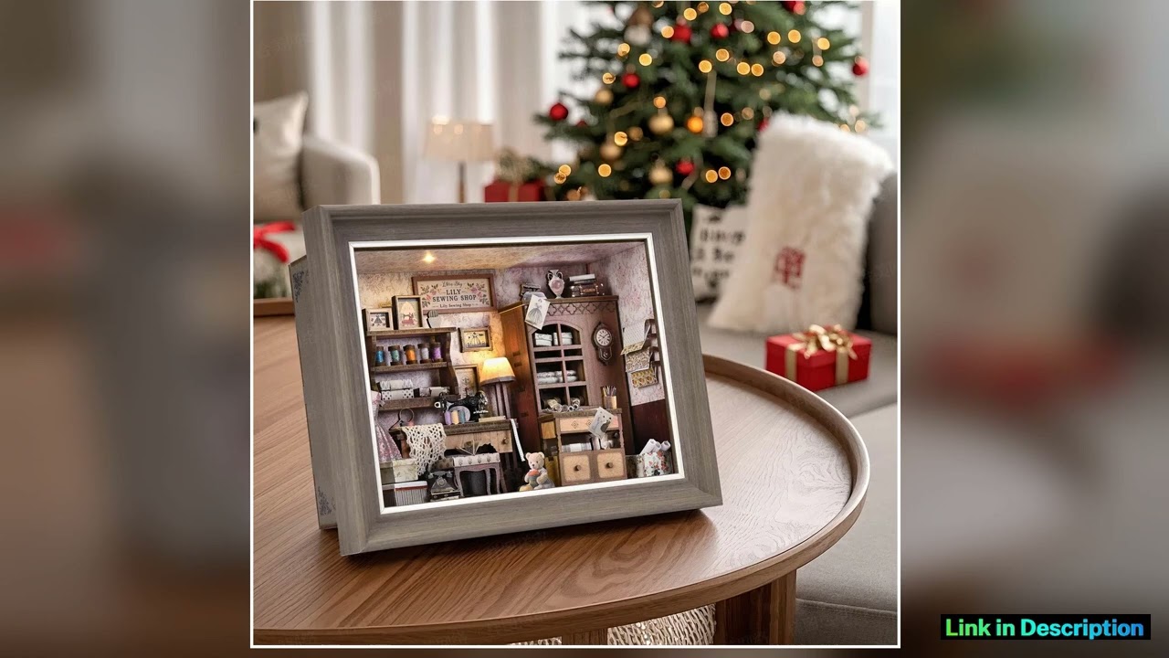 Book Nook Kit Tailors Shop DIY 3D Wooden Puzzle Dollhouse Photo frame ornament Model Bookend Buildi