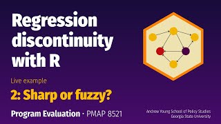PMAP 8521 • Example: Regression discontinuity with R: 2: Sharp or fuzzy