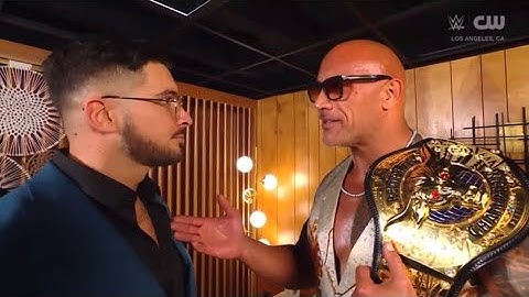 The Rock confronts Ethan Page backstage NXT New Year’s Evil: Jan 7, 2025