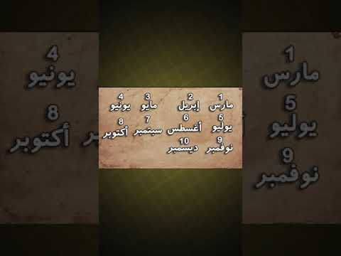 لماذا سميت شهور السنة بهذه الاسماء الغريبة الجزء الثالث 