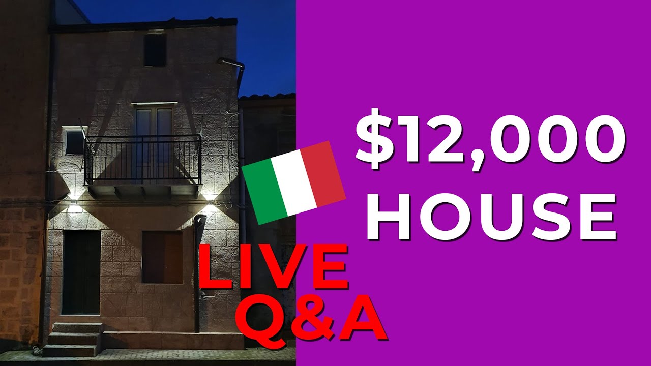 12,000 House In Italy Live Q & A YouTube