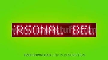 Keep Your Personal Belongings Safe Scrolling Red Dot Matrix LED Text Animation on Green Screen Seaml