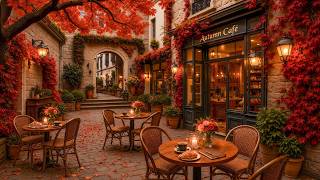 Autumn Courtyard Coffee Shop with Smooth Fall Jazz to Deep Focus, Work 🍁 Elegant Jazz Relaxing Music screenshot 3