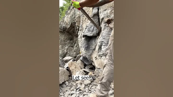 What inside the cliff? #hunting #rock #crystals #shorts