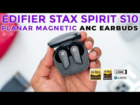 PRISTINE Audio! Planar Magnetic Earbuds With ANC | Edifier Stax Spirit S10 Review  🎶 🎧
