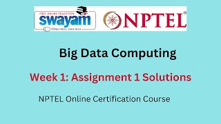 Big Data Computing Week 1 : Assignment 1 Answers || Aug-2023 || NPTEL