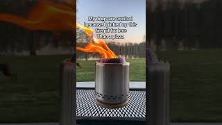 Upgrade your patio with this smokeless fire pit! #outdoorlife #firepit