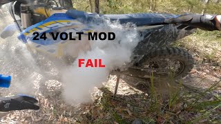 24 Volt Starter Mod. Don't do this.