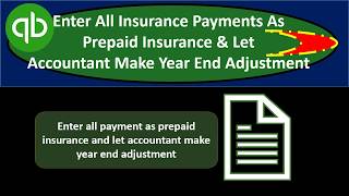 Simple way to enter insurance payments into QuickBooks