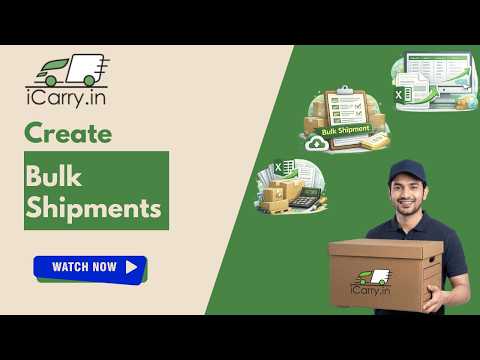 How to Create Bulk Shipments in iCarry.in | Excel Upload Guide – Amazon, Shopify & CSV