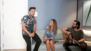 Luis Fonsi sorprende a Lara Álvarez.