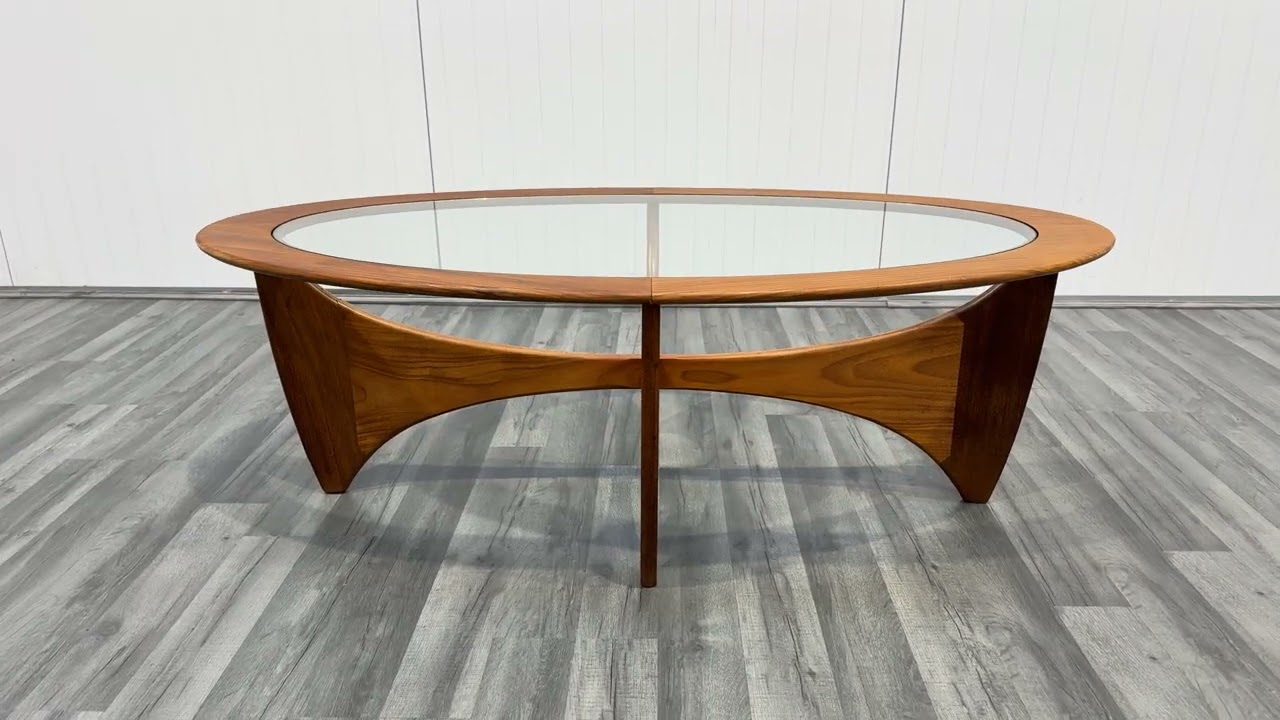 Oval Astro coffee table by G Plan - YouTube