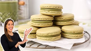 Matcha Macarons w/ Matcha Ganache Filling