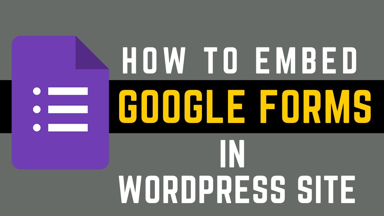 How To Embed Google Forms On Website - YouTube