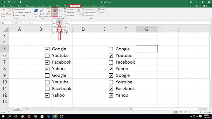 How to Add Check Boxes In MS Excel Sheet (Easy)