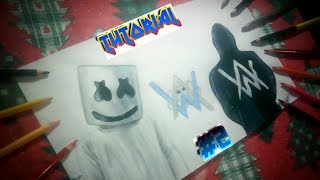 Como Dibujar A Marshmello Y Alan Walker