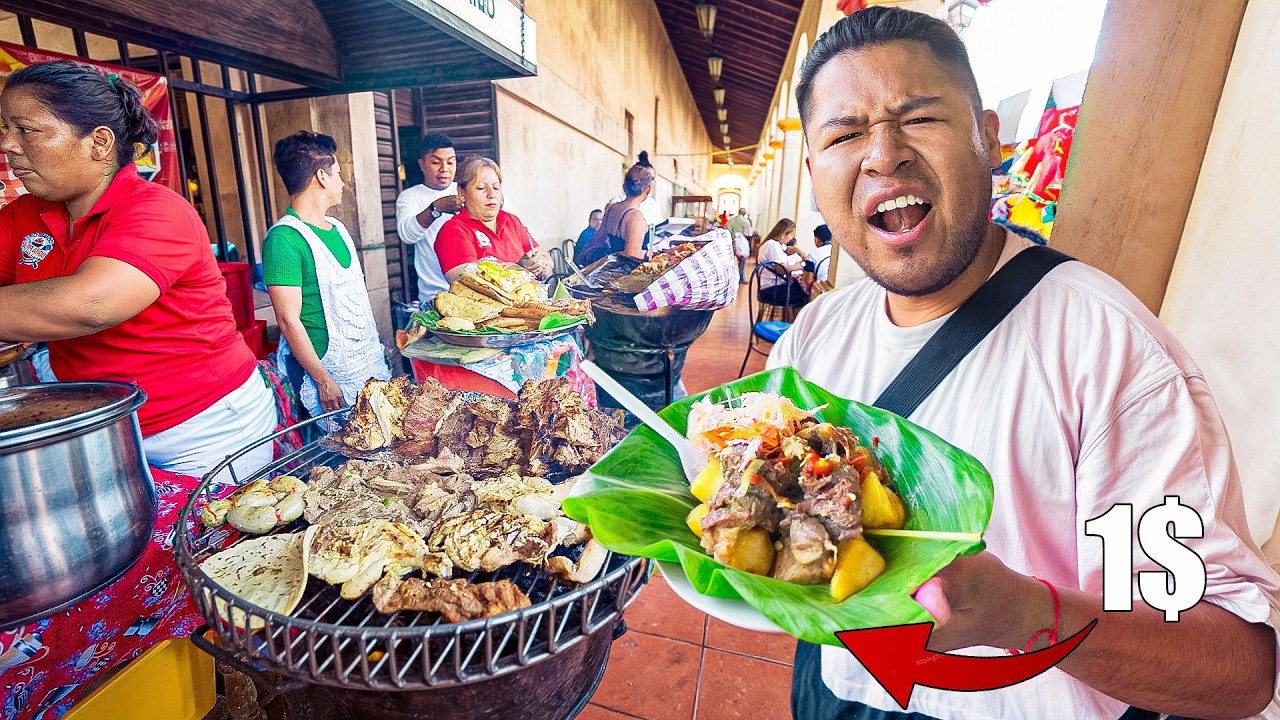 PROBANDO COMIDA CALLEJERA EN NICARAGUA