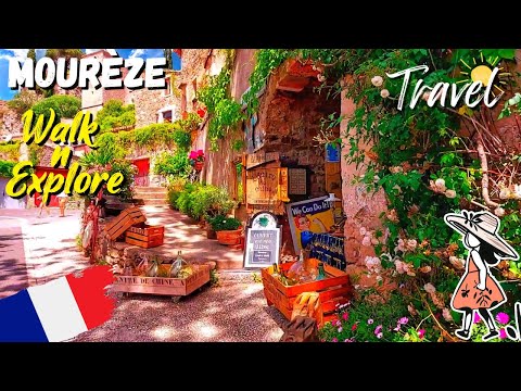 Mourèze, Beautiful Medieval Village in France, Immersive Virtual Walk, 4K UHD