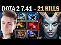 Queen of Pain with 21 Kills and Bloodstone - Dota 7.42