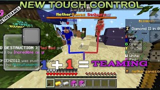 New mobile control mcpe bedwars gameplay (Minecraft nethergames bedwars )