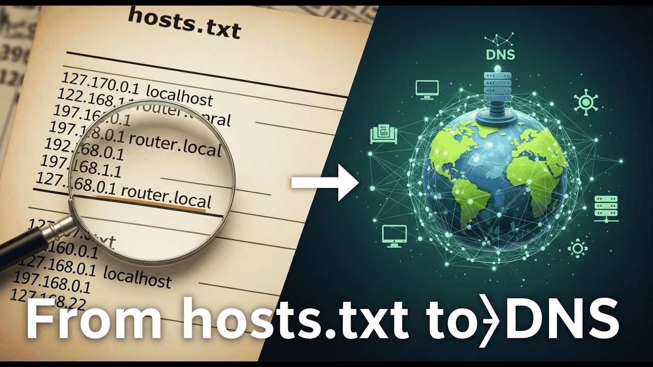 From hosts.txt to DNS 🌐 | How the Internet Finds Websites Explained ...