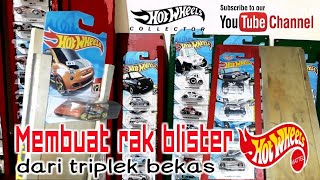 Rak blister Hot Wheels dari triplek bekas