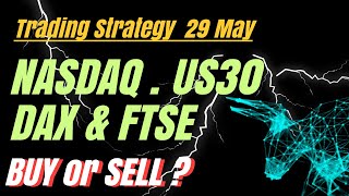 Nasdaq | Dow Jones | DAX/DE40 | FTSE100 : Buy or Sell ? Best Profit Strategy Today 29 May | Signals