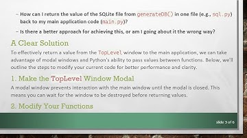 How to Return Values from a TopLevel Object to the Root Object in Tkinter