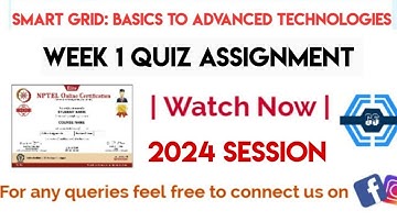 Smart Grid: Basics to Advanced Technologies Week 1 Quiz Assignment Solution | NPTEL 2024
