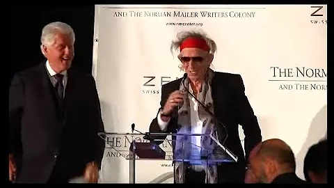 Keith Richards accepts the Norman Mailer Prize 2011