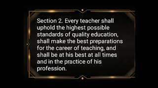 Lesson 4:The Code of Ethics for Professional Teachers