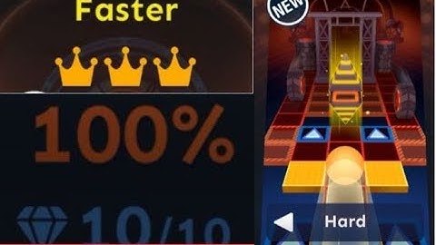 Faster - Rolling Sky Level 33 Gameplay - 3 Crowns 10 Gems Completed | Telestic Gaming