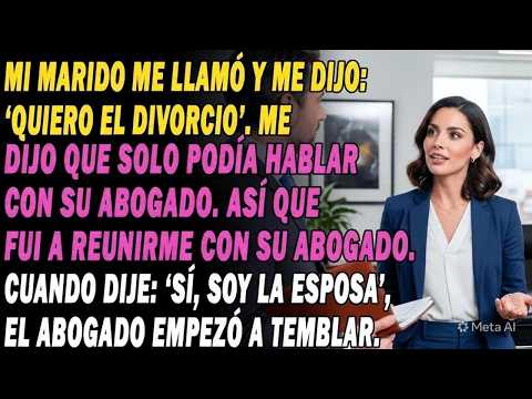 Mi Marido Llamó📞Y Dijo  'Quiero El Divorcio'💔 Me Dijo Que Solo Podía Hablar Con Su Abogado Ahor