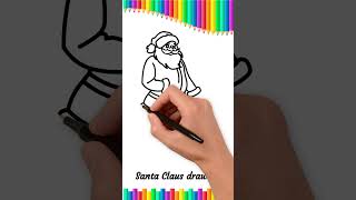 How to draw cartoon Santa Claus easy christmas drawing #shorts #santaclaus #christmas