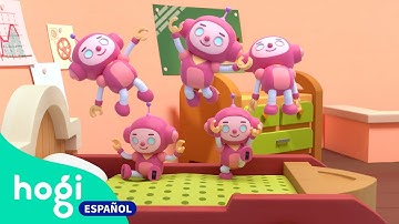 Cinco Monitos Saltando en la cama | Cantemos con Pinkfong y Hogi | Cinco Monitos | Hogi en español