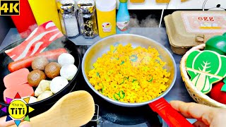 ทำข้าวผัดไข่ด้วยของเล่นในครัว | Nhat Ky TiTi #238