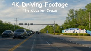 Driving Into Cedar Point | Mounted 4K Footage | Copyright Free